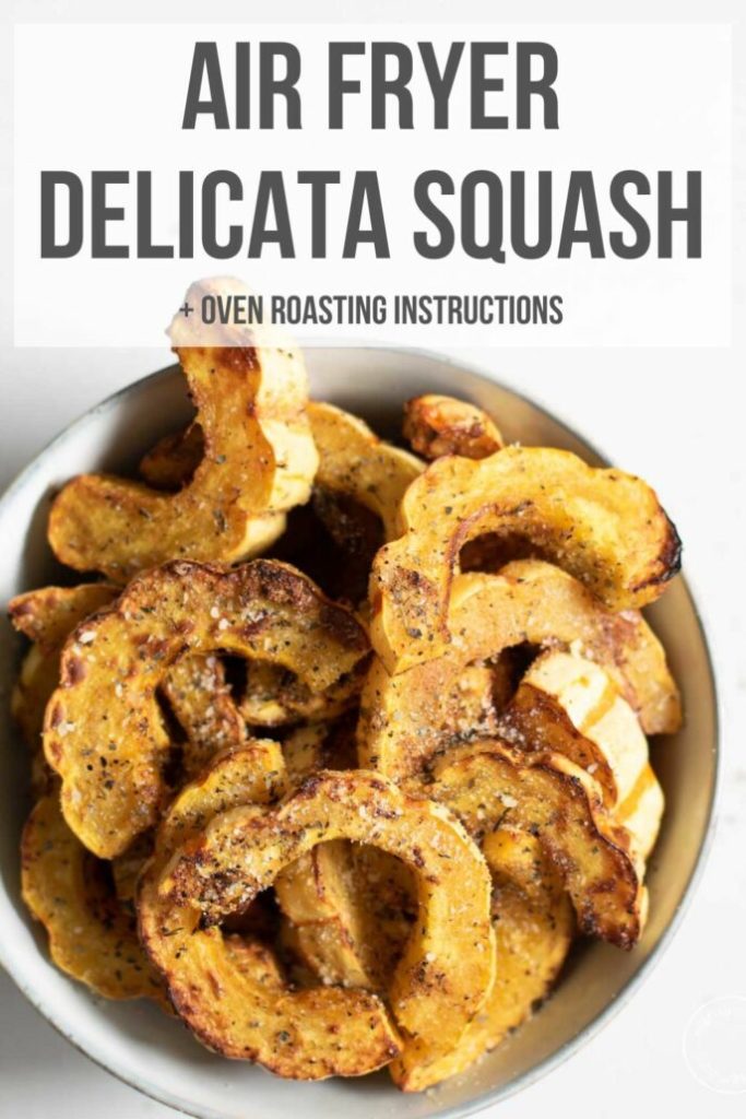 Cooked delicata squash served in a bowl.
