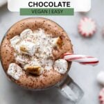 Peppermint Hot Chocolate | Dietitian Debbie Dishes